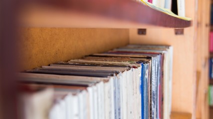 books on the shelves