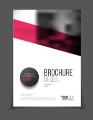 Pink vector business brochure or annual report template vector,