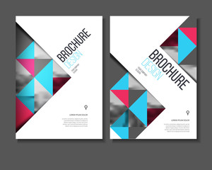 Annual report vector illustration. Brochure with text. A4 size c