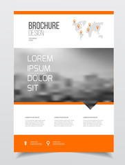 Fototapeta premium Business Brochure design. Annual report vector illustration temp