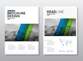 Annual report vector illustration. Brochure with text. A4 size c
