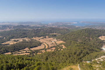 Obraz premium Aerial view of the island of Menorca, Balearic islands
