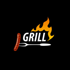 Barbecue party logo