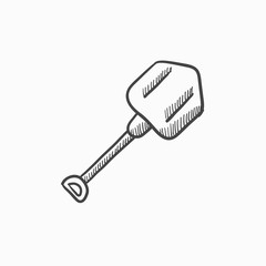 Shovel sketch icon.