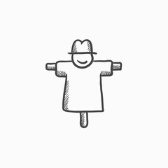 Scarecrow sketch icon.