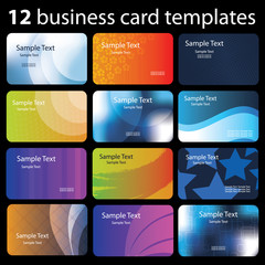     Set of Colorful Business Card Backgrounds 