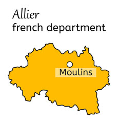 Obraz premium Allier french department map