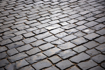 Paving stone street in Moscow