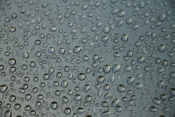 Rain drops on window , rainy day