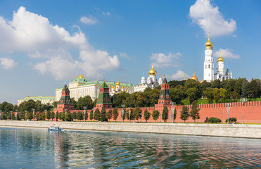 Palace and cathedral in Moscow Kremlin