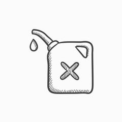 Gas container sketch icon.
