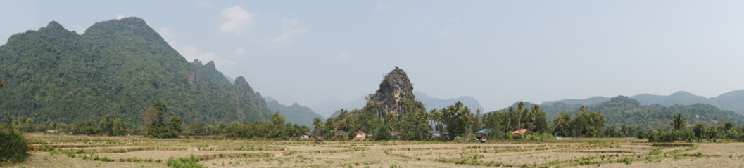 Fototapeta premium Landschaft um Vang Vieng, Laos, Asien