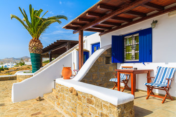 Typical Greek style apartment in Mykonos town, Mykonos island, Greece