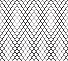 Metallic wired fence seamless pattern