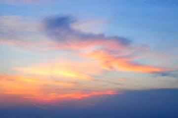 Red sky nature pastel colors