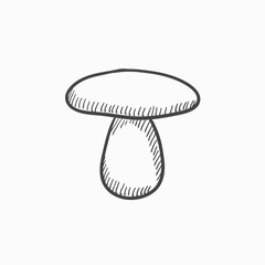 Mushroom sketch icon.