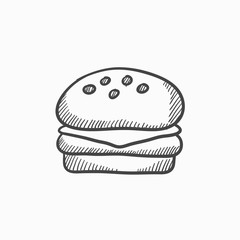 Hamburger sketch icon.