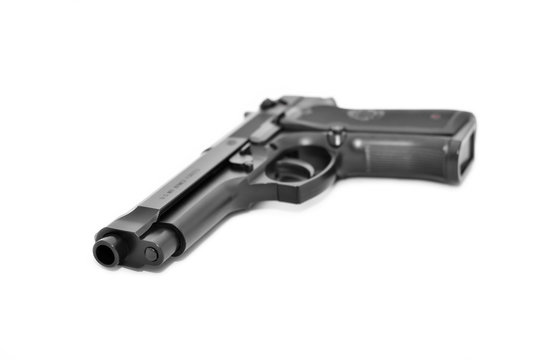American gun replica isolated on white
