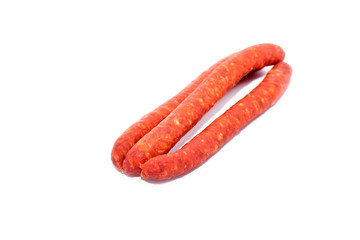 Sausages isolated on white