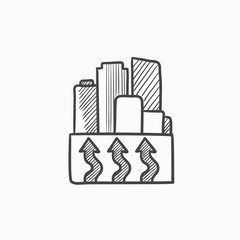 Obraz premium Factory sketch icon.