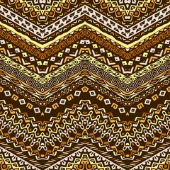 Vector african style pattern with tribal motifs. 