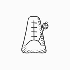 Metronome sketch icon.