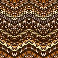 Vector african style pattern with tribal motifs. 