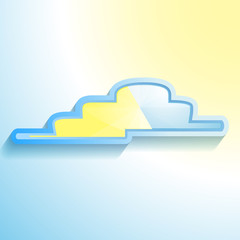  a blue-yellow cloud icon