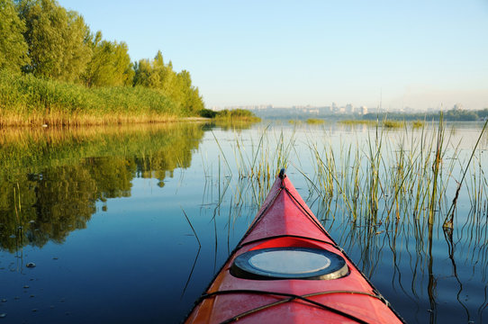 Kayaking on the river