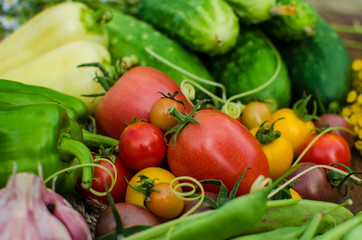 fresh vegetables on the table