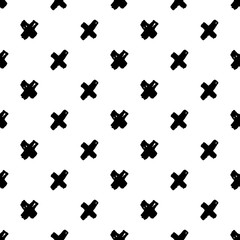 Seamless vector pattern with cross symbols.