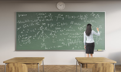 Woman science teacher