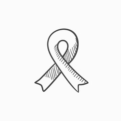 Ribbon sketch icon.