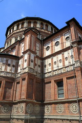 Fototapeta na wymiar Church of Santa Maria delle Grazie, Milan, Italy