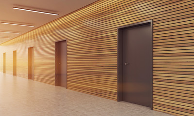 Modern office building lobby