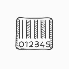 Barcode sketch icon.