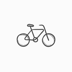 Fototapeta premium Bicycle sketch icon.