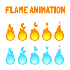 Flame animation for game