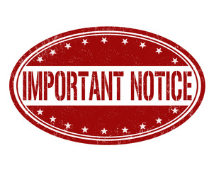 Important notice stamp