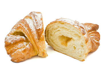 Fresh bun, isolated on white background