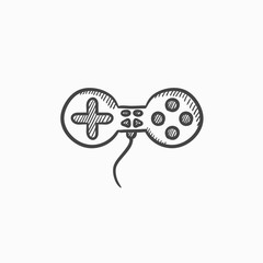 Joystick sketch icon.