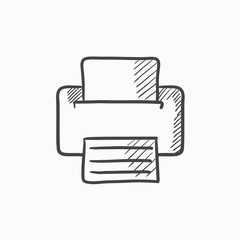 Fototapeta premium Printer sketch icon.