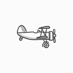 Propeller plane sketch icon. © Visual Generation