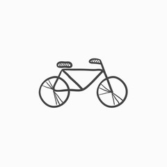 Bicycle sketch icon.