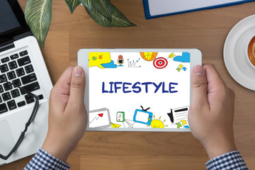 Naklejka na ściany i meble Lifestyle your Way of Life Habits Situation Culture up to you