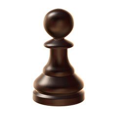 isolated chess figurine 3d illustration