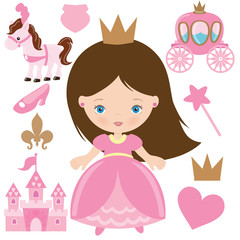 Cute princess vector illustration
