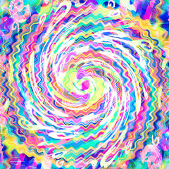 Colorful wave abstract art background
