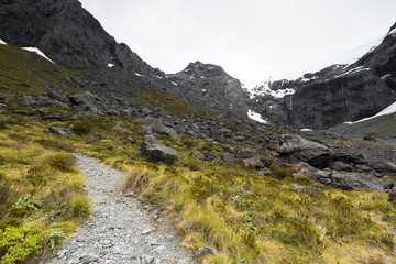 A path to explore the foot of the mountains.