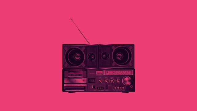 illustrations of vintage and retro ghettoblasters